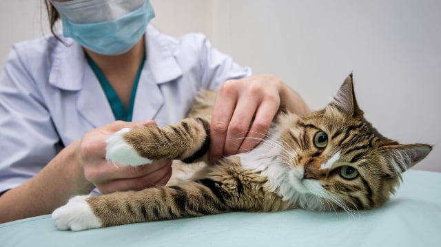 douleur à la patte chez le chat